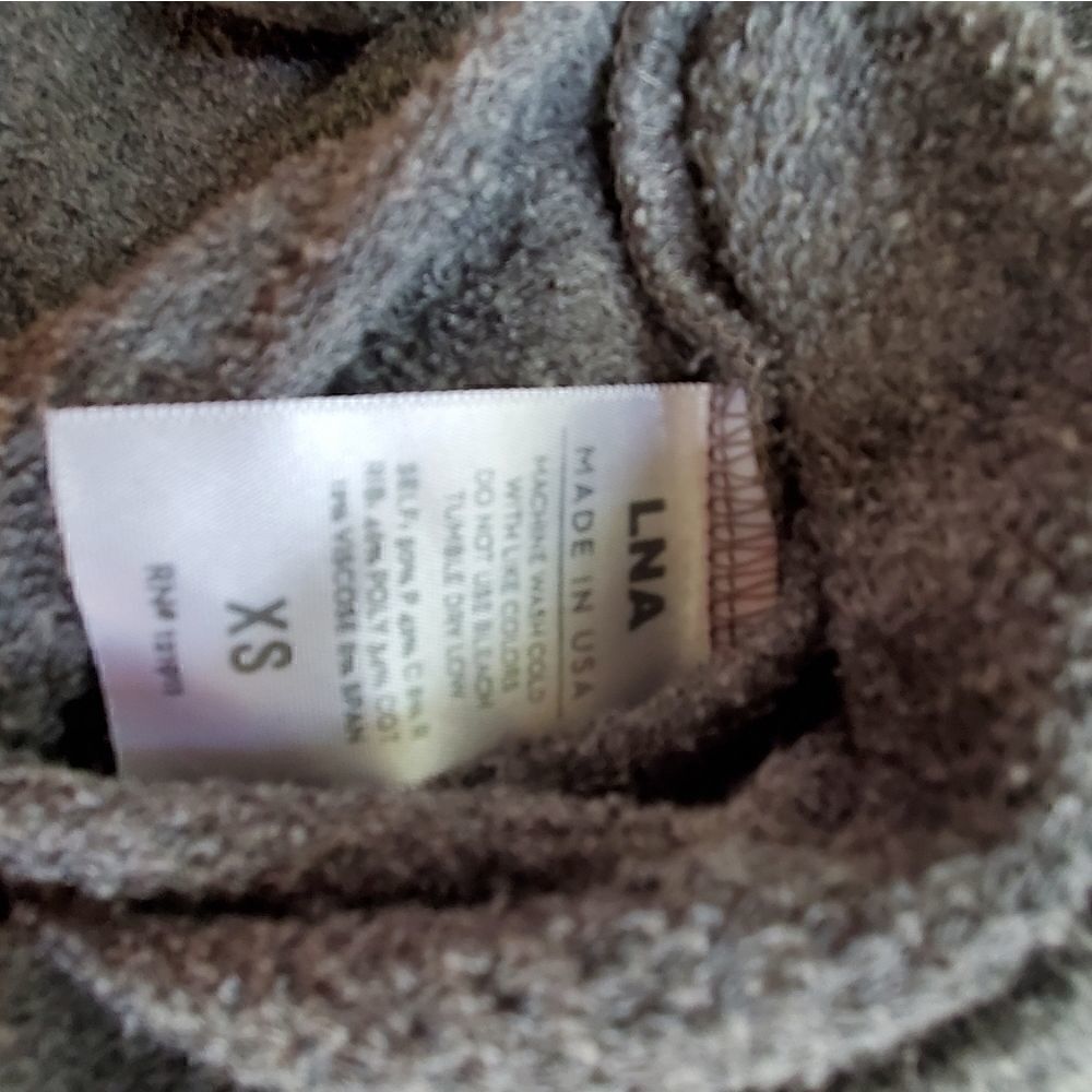Lna Grey Cinched Crewneck Sweatshirt - Picture 9 of 9